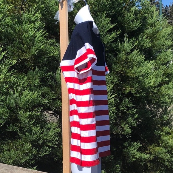 ⏰WEEKEND SALE‼️ Chaps red white & blue s/s top - Picture 7 of 11